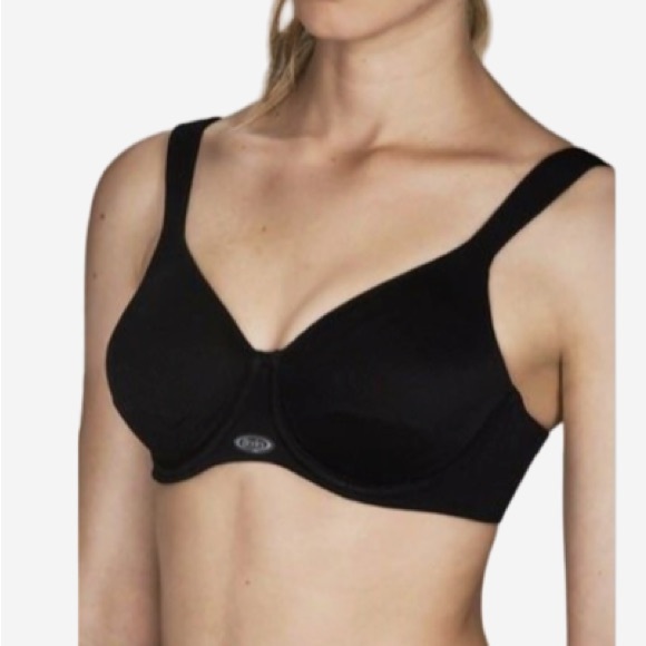 BERLEI - High Performance Underwire Non Padded Sports Bra Black - 18DD (US 40DD) - Picture 2 of 13